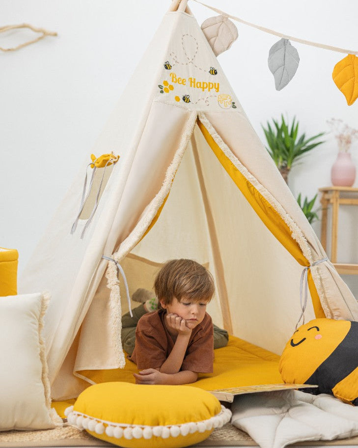 Kinder Tipi Zelt Bienen Bee Happy | OEKO-TEX | Wild Folks – Wild Folks