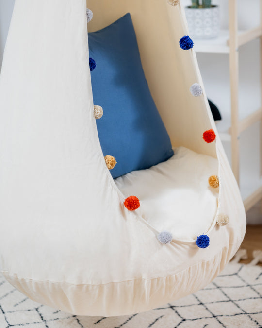 Hanging Cocoon Swing Happy Pompom | Pure Nature
  Collection