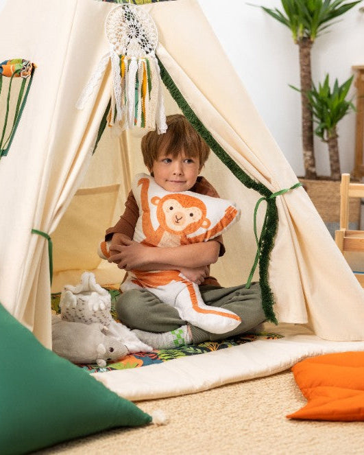 Tipi Zelt Dschungel Fransen Kinder | OEKO-TEX | Wild Folks – Wild Folks