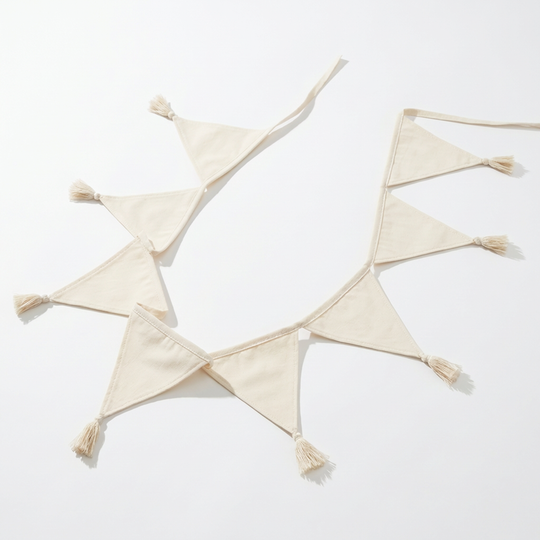 Cotton Bunting Garland with Fringe Tips | Free Spirit